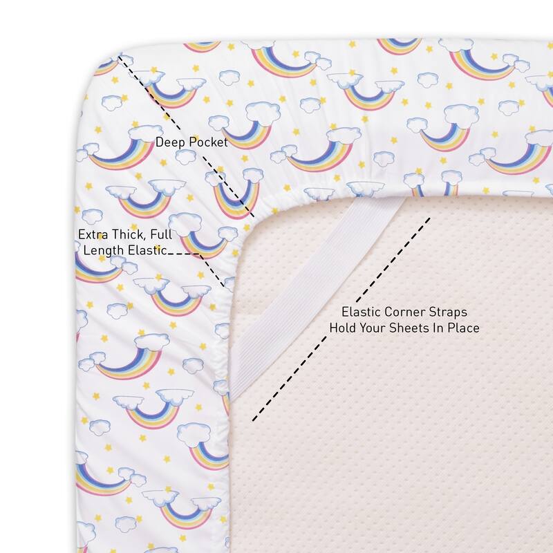 Rainbows Sheet Set by Sweet Home Collection - Multi