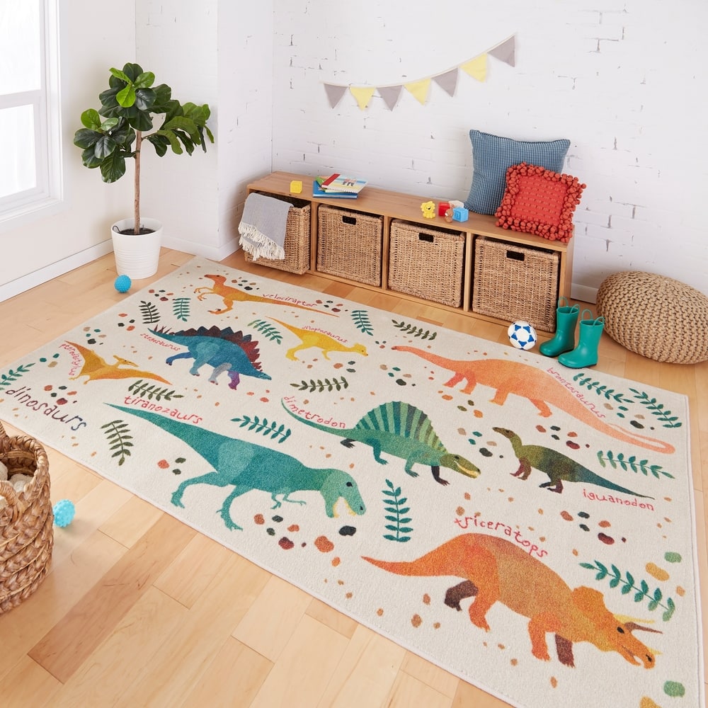 Mohawk Home Dino Jungle Fun Eco-friendly Recycled Kids' Area Rug