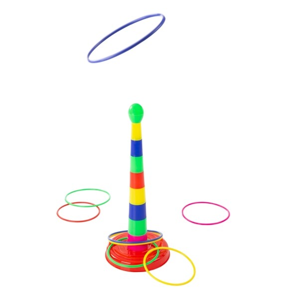Ring Toss Game Colorful Adjustable Stacking Skill and Coordination Carnival Toy for Kids and Family Fun by Hey Play Multi 130763c6 1626 42cb b557 75d9648f19f8 600