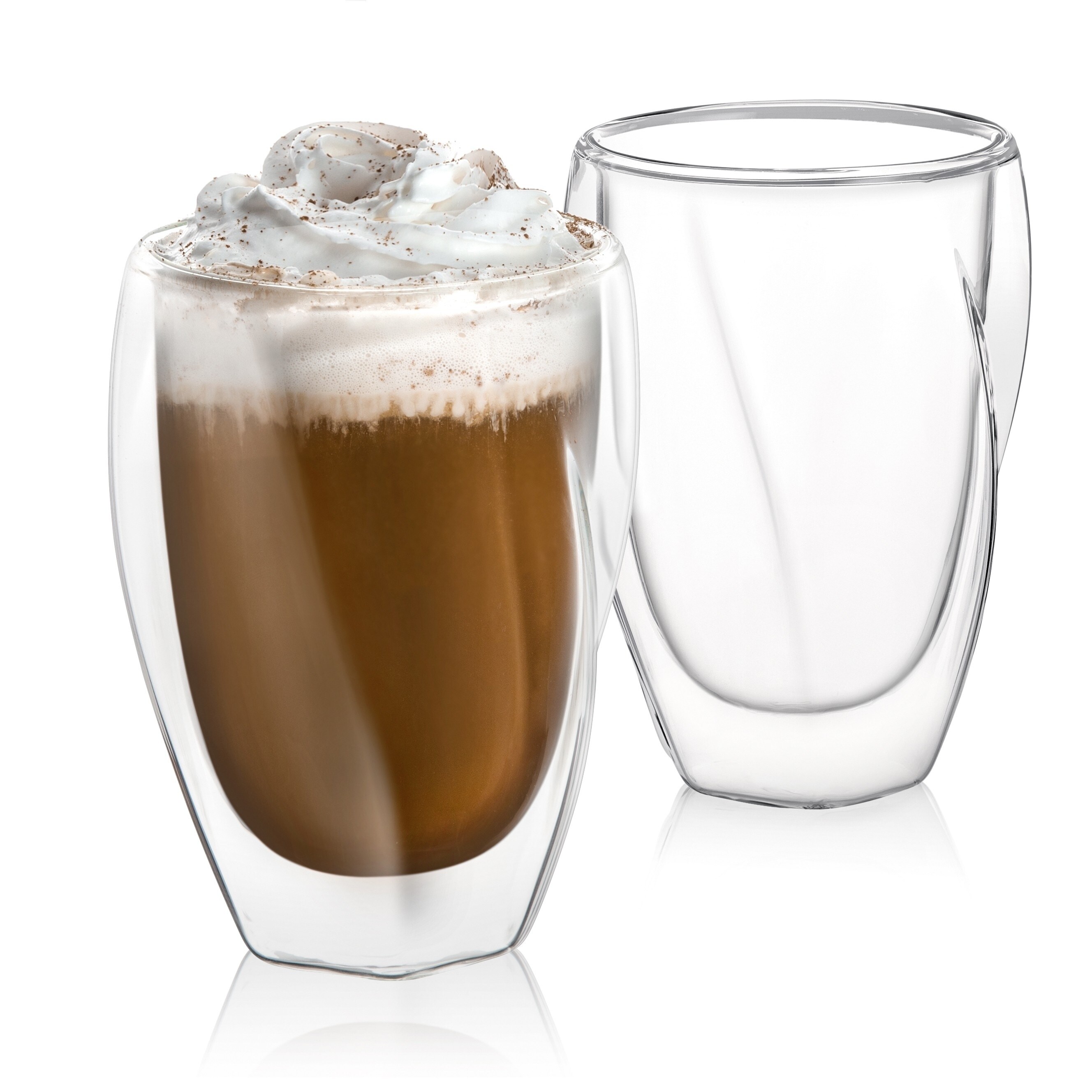 glass cappuccino mugs