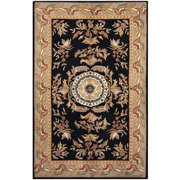 Handmade One-of-a-Kind Tibetan Wool Rug (India) - 5' x 8'