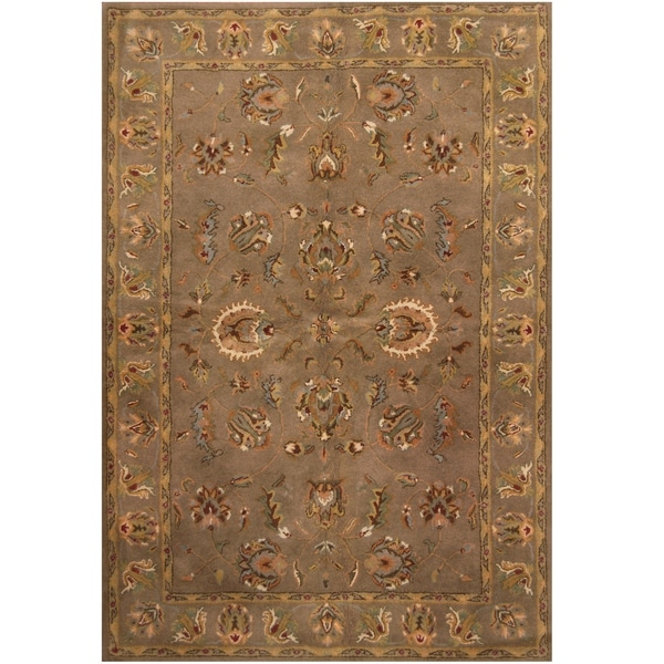 Handmade One-of-a-Kind Tibetan Wool Rug (India) - 5' x 8'. Opens flyout.