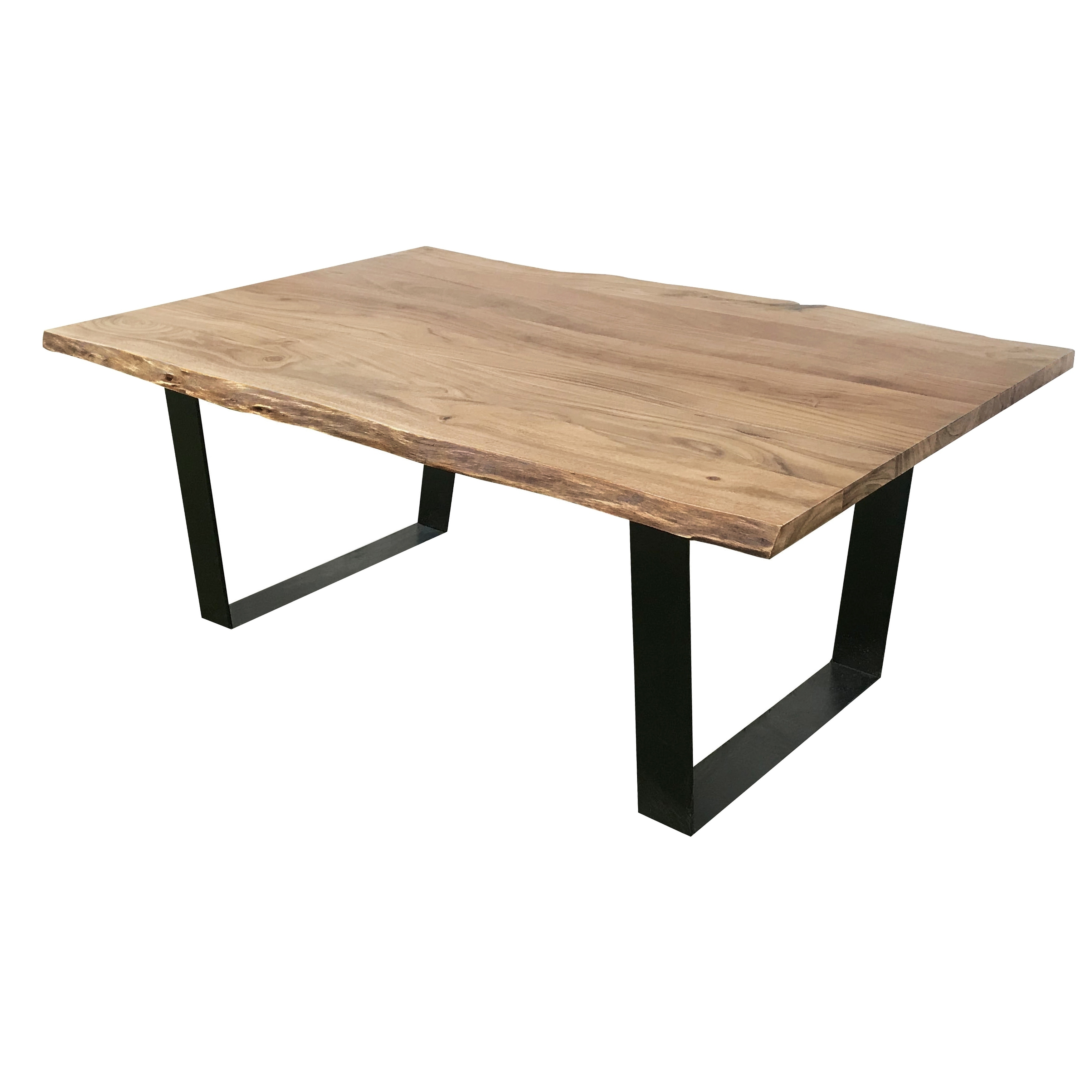 Bengal Manor Iron And Live Edge Natural Acacia Wood Rectangle Cocktail Table Overstock 27879597