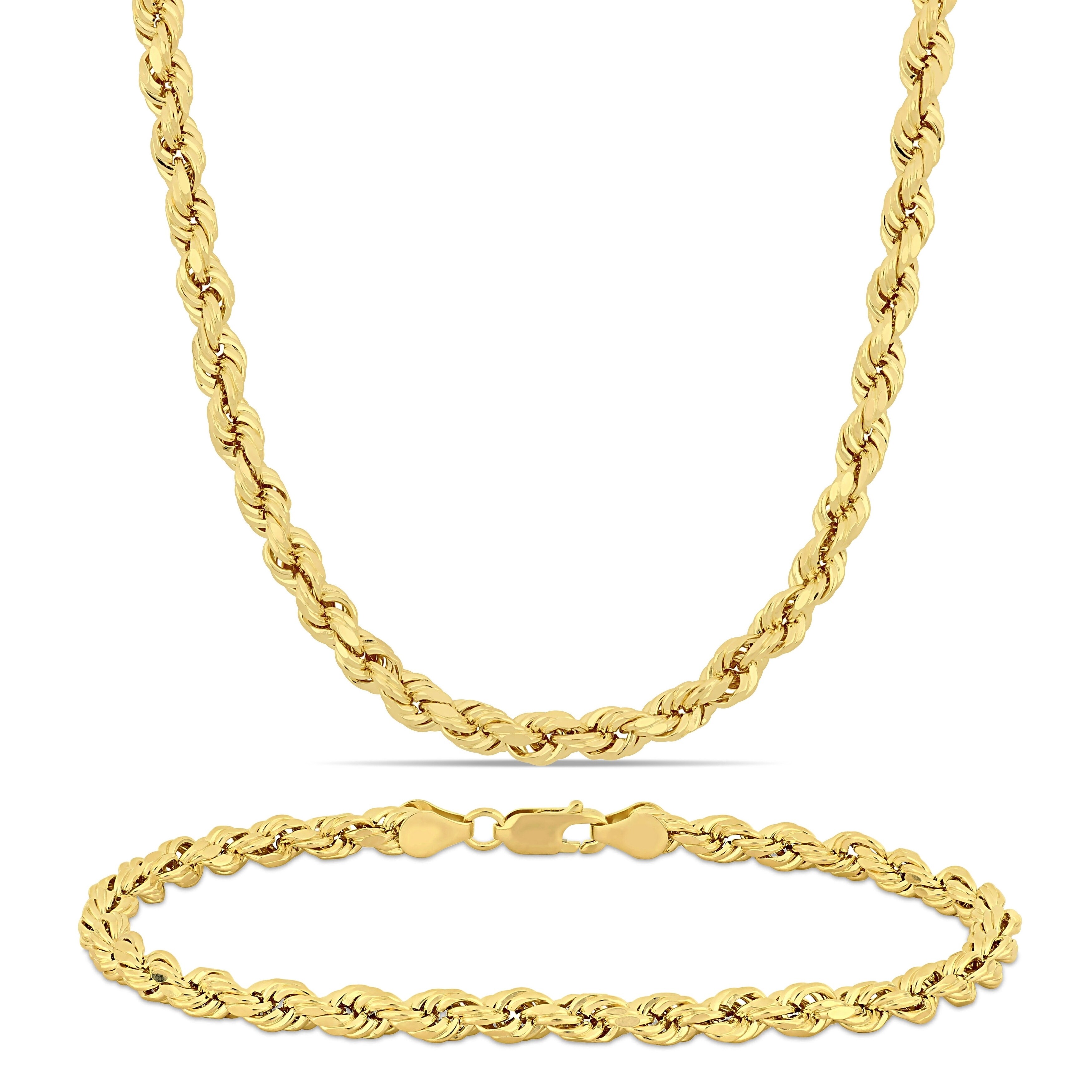 10k Solid Gold Rope Chain - The Best Original Gemstone