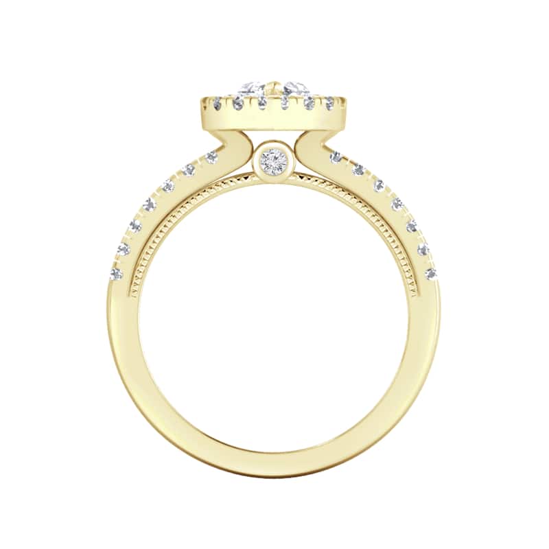 Auriya 14k Gold 1 1/3ctw Marquise Halo Diamond Engagement Ring (H-I, SI1-SI2)