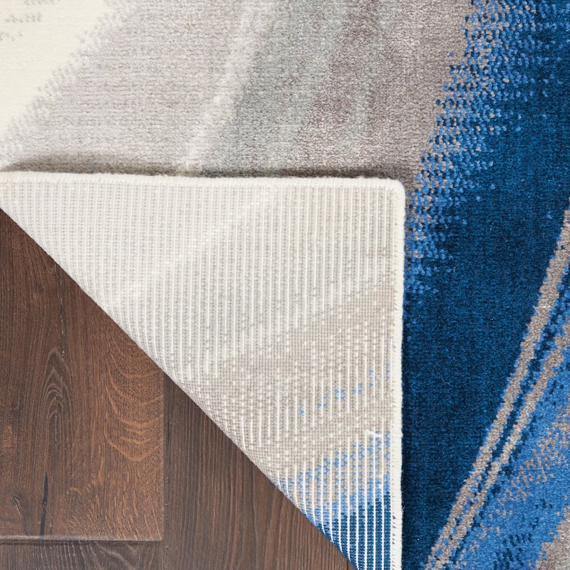 Nourison Twilight Ivory/Grey Blue Coastal Area Rug