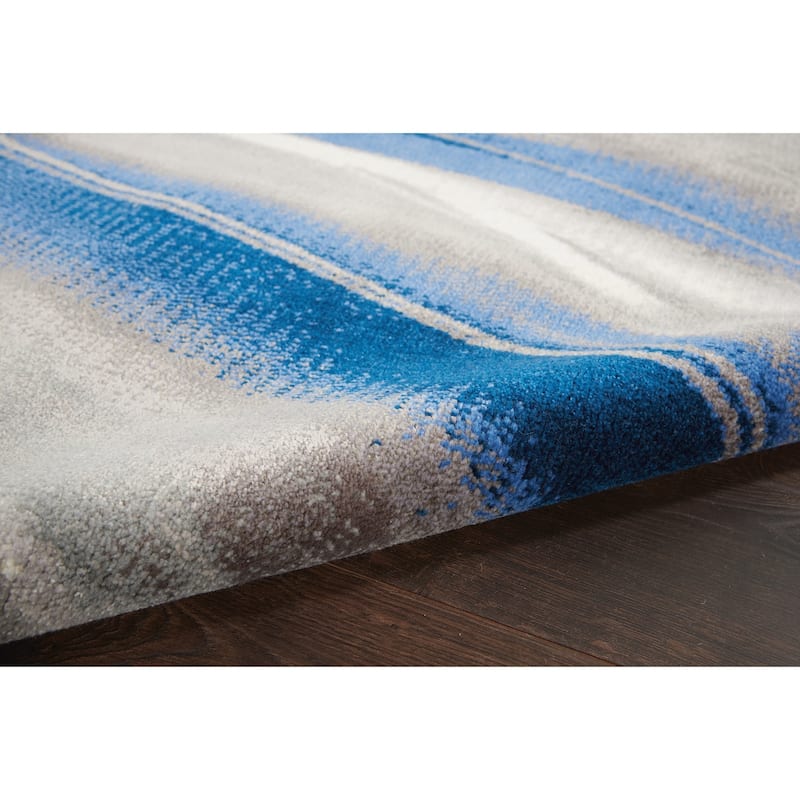 Nourison Twilight Ivory/Grey Blue Coastal Area Rug