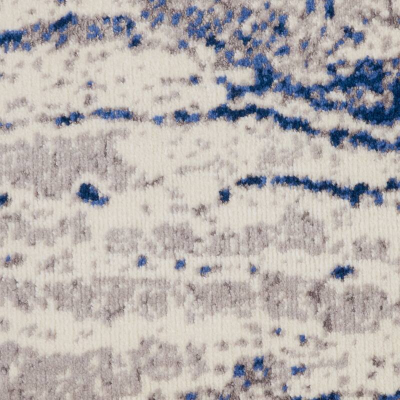 Nourison Twilight Ivory/Blue Abstract Area Rug