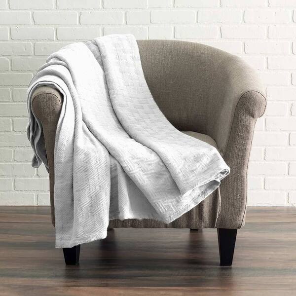 Copper Grove Vatutine Woven Cotton Throw Blanket with Basket Pattern. Opens flyout.
