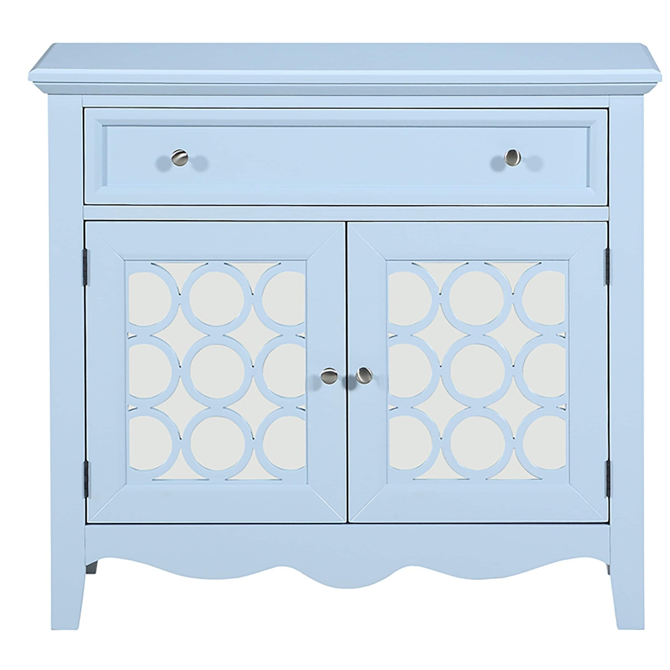 Shop Wembley 2 Door 1 Drawer Pale Blue Accent Chest Overstock 27881020