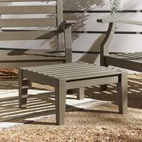 Havenside Home Moosonee Grey Wood Outdoor Ottoman Stool