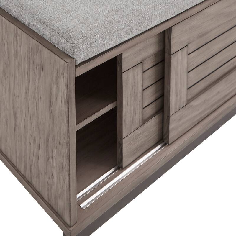 Duke Grey Finish Hall Tree With Cabinet & Cushion by iNSPIRE Q Classic
