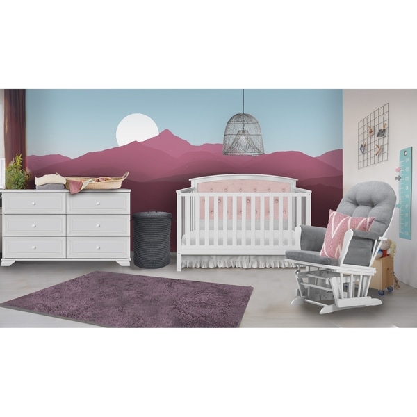 pink tufted crib