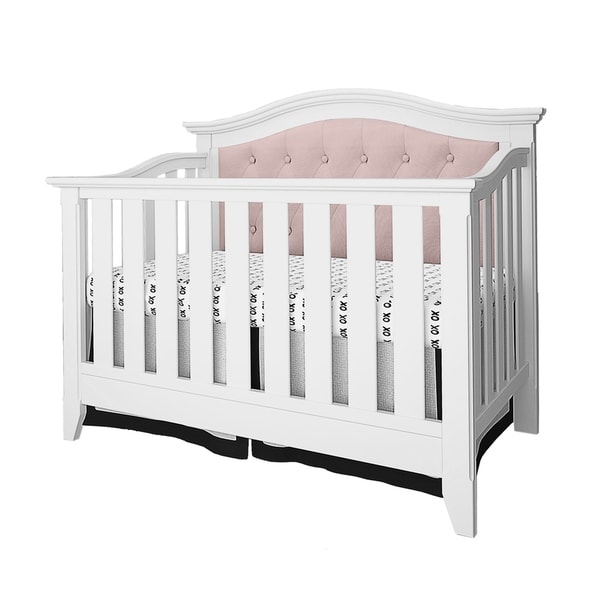 Upholstered store crib white