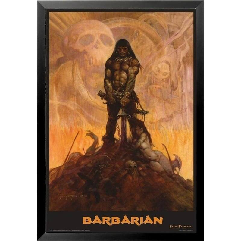 FRAMED Barbarian by Frank Frazetta 36x24 Heroic Fantasy Art Print Poster - 36 x 24