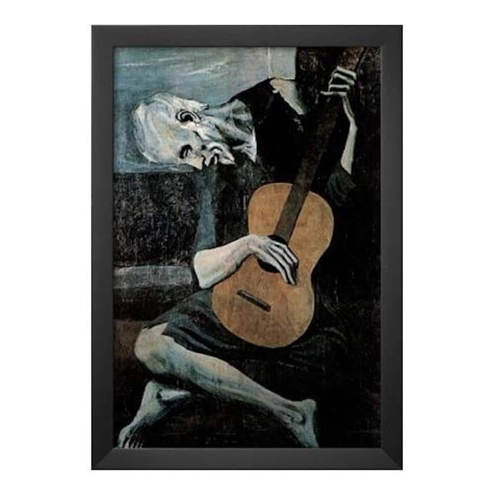 FRAMED Old Guitarist by Pablo Picasso 18x12 Art Painting Print - 18 x 12