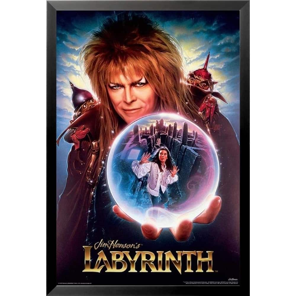 FRAMED Jim Henson's Labyrinth Starring David Bowie 1986 36x24 Movie Art Print Poster - 36 x 24