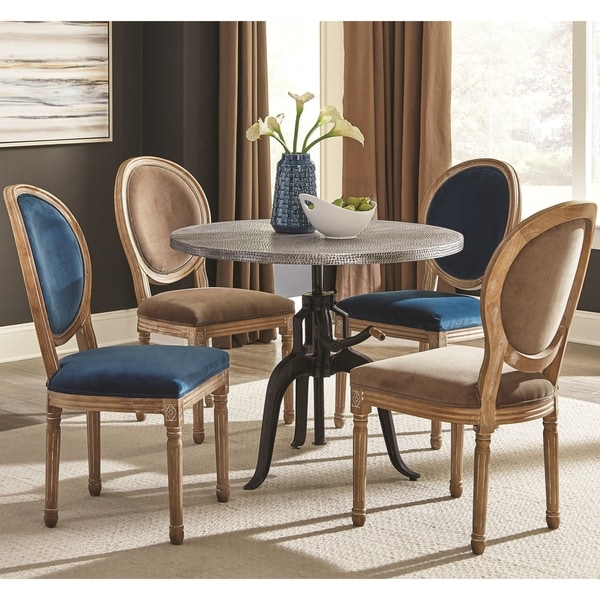 Shop Vintage Industrial Round Dining Set with Hard ...