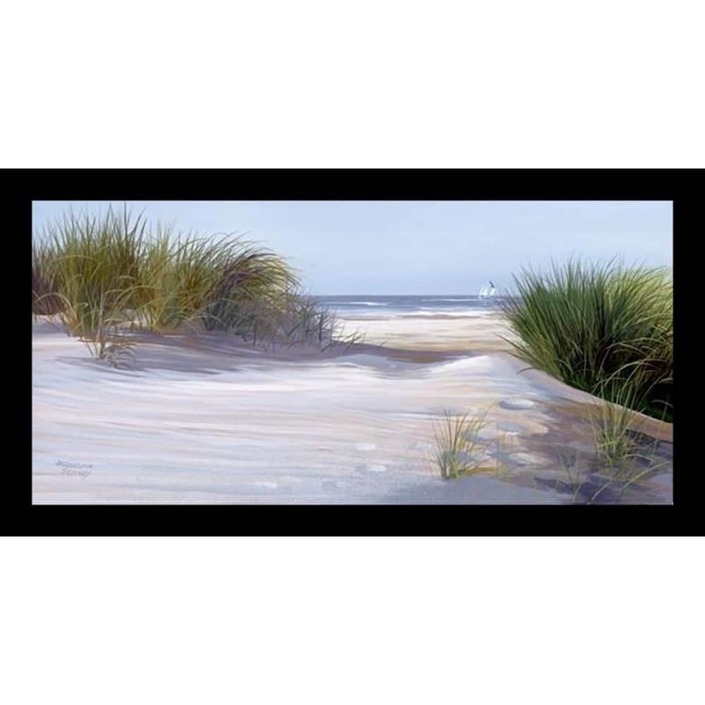 FRAMED Heading In by Jacqueline Penney 12x6 Coastal Art Print Poster - 12 x 6