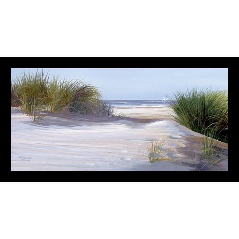 FRAMED Heading In by Jacqueline Penney 12x6 Coastal Art Print Poster - 12 x 6