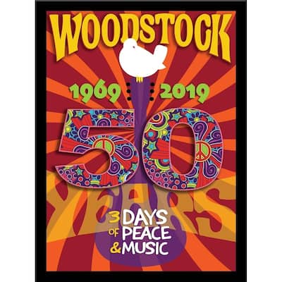 FRAMED Woodstock 50th Anniversary Photograph by Bob Downs Graphic Art Print