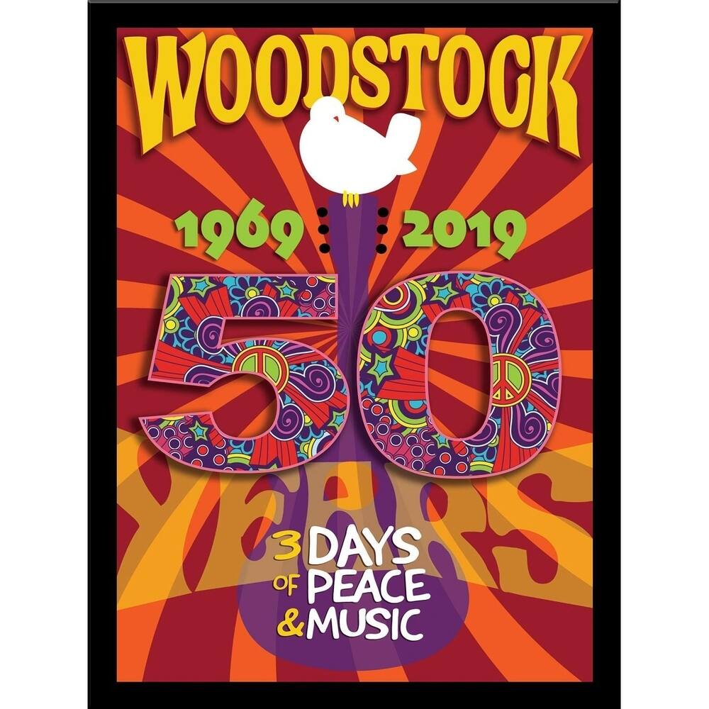 FRAMED Woodstock 50th Anniversary Photograph by Bob Downs Graphic Art Print