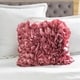 preview thumbnail 12 of 22, HULALA HOME Clover Faux Silk Ruffled 18-inch Square Down Alternative Throw Pillow - 18*18