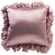 preview thumbnail 13 of 22, HULALA HOME Clover Faux Silk Ruffled 18-inch Square Down Alternative Throw Pillow - 18*18