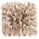 preview thumbnail 5 of 22, HULALA HOME Clover Faux Silk Ruffled 18-inch Square Down Alternative Throw Pillow - 18*18 Ivory