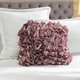 preview thumbnail 16 of 22, HULALA HOME Clover Faux Silk Ruffled 18-inch Square Down Alternative Throw Pillow - 18*18