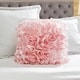 preview thumbnail 23 of 22, HULALA HOME Clover Faux Silk Ruffled 18-inch Square Down Alternative Throw Pillow - 18*18