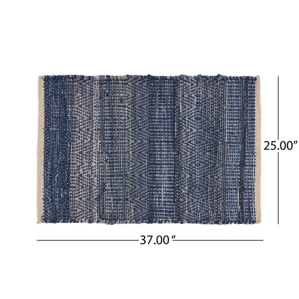 Anita Boho Denim and Wool Scatter Rug by Christopher Knight Home - Bed ...