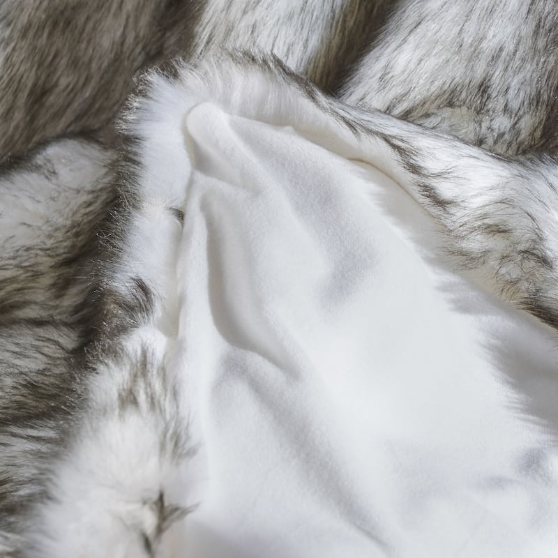 Warrin Streak Faux Fur Throw Blanket by Christopher Knight Home