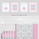 preview thumbnail 2 of 0, Sweet Jojo Designs Pink and Turquoise Polka Dot Hearts Sklyar Collection Wall Decor Art Prints (Set of 4) - Love Adored