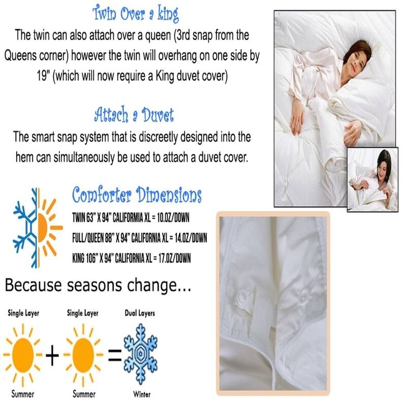 DreamTek Lightweight Down Comforter with SmartSnap System