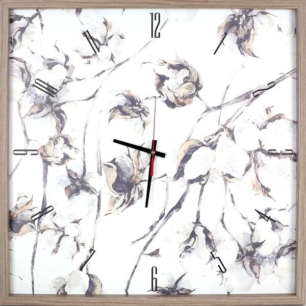 Shop Floral Pastel Flower I Framed Decorative Art Clock 25 25x25