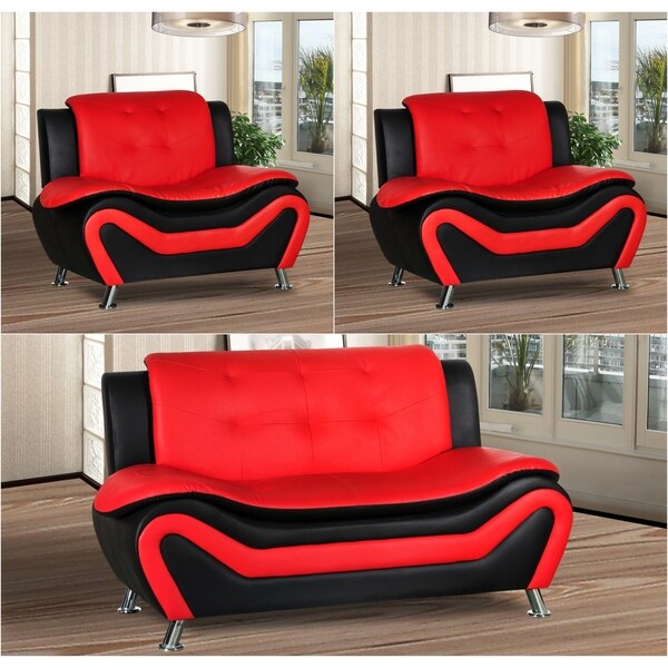 Strick & Bolton Steel 3-piece Living Room Set