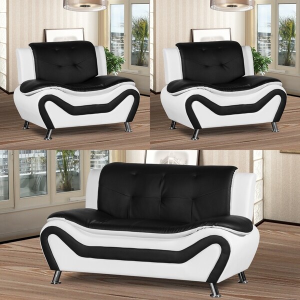 Strick & Bolton Steel 3-piece Living Room Set