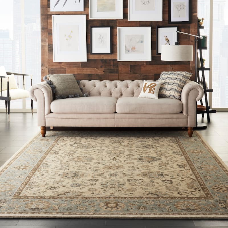 Nourison Living Treasures Traditional Persian Floral Wool Area Rug