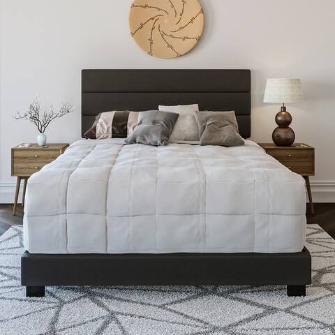 Sleep Sync Ferrara Padded Upholstered Faux Leather Bed