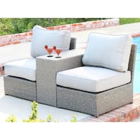 3 Piece Rattan Seating Group With Cushions On Sale Overstock 27900179