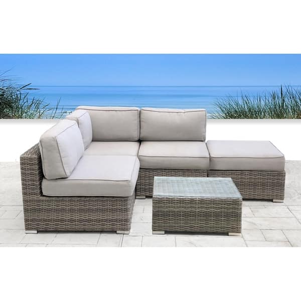 Resort Grade 2 Piece Rattan Sectional Seating Group On Sale Overstock 27900427