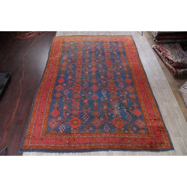 Shop Antique Oushak Geometric Handmade Wool Turkish Oriental Area Rug 15 7 X 11 3 On Sale Overstock 27901310