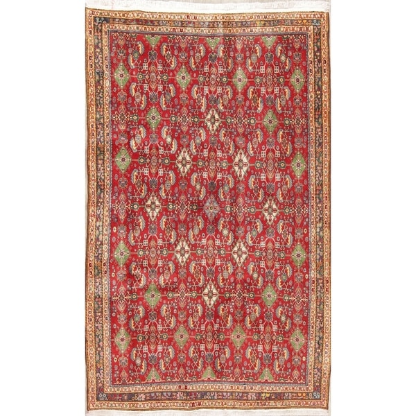 Vintage Kashkoli Vegetable Dye Hand-Knotted Persian Oriental Area Rug - 6'9" x 4'2"