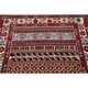 preview thumbnail 9 of 16, Bokhara Geometric Hand-Knotted Wool & Silk Pakistani Oriental Area Rug - 5'3" x 4'3"