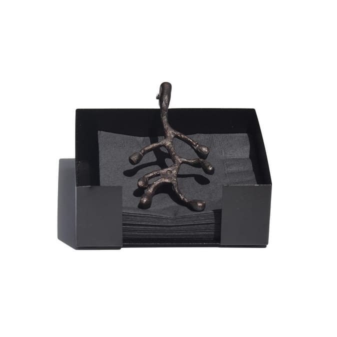 Olive Bud Napkin Holder (Rustic Bud, Handcrafted)