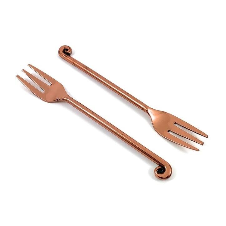 Appetizer Forks Set of 6 (Treble Note, Copper Finish)