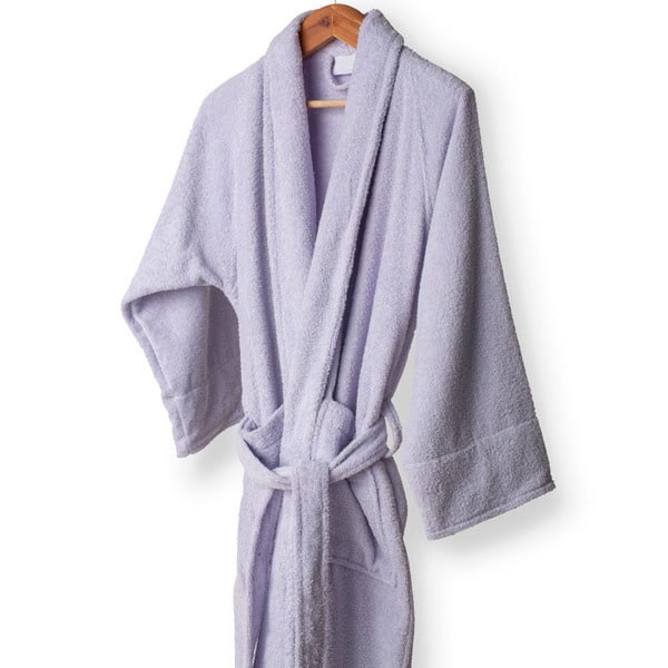 Superior Unisex Lavender Egyptian Cotton Terry Bath Robe