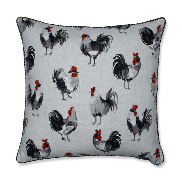 Shop Pillow Perfect Rooster Linen 25 Inch Floor Pillow On Sale