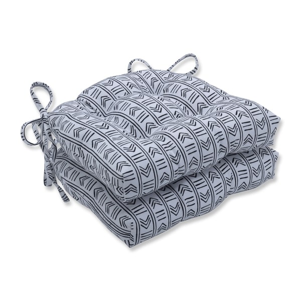 Shop Pillow Perfect Bowery Domino Reversible Chair Pad Set